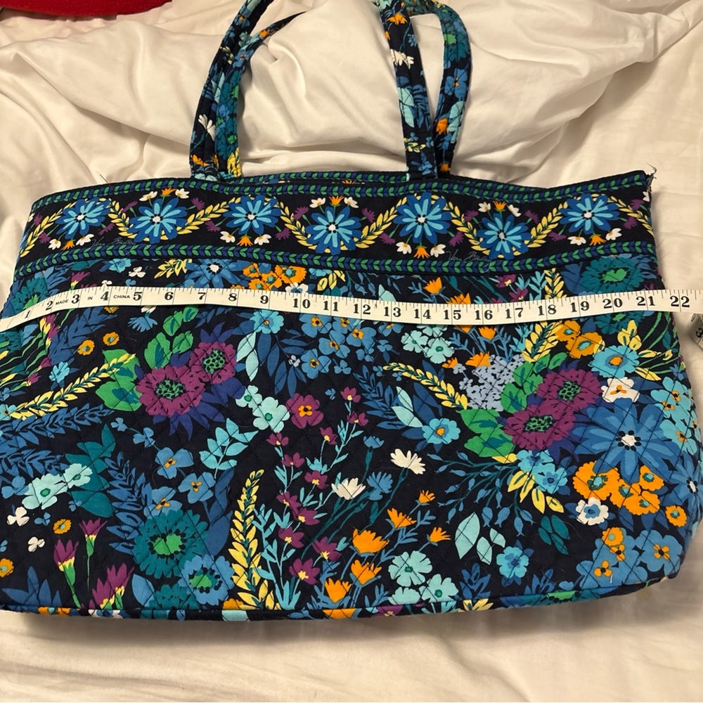 Vera Bradley Blue and Black Floral Tote